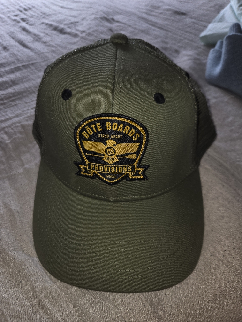 Bote Boards Olive Green Patch Trucker Hat